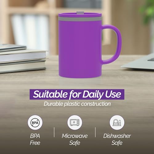 Iconic 16oz Double Wall Insulated Desk Mug with Lid & Handle