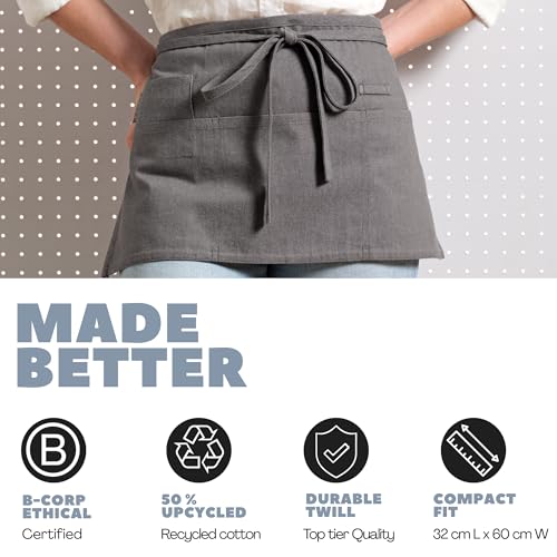 Chef Waist Aprons for Women with Pockets
