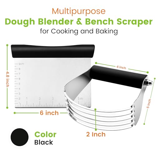 Stainless Steel Dough Blender & Bench Scraper Set
