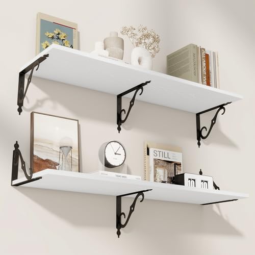 12 Inch Deep Floating Shelves for Wall (2 Count)