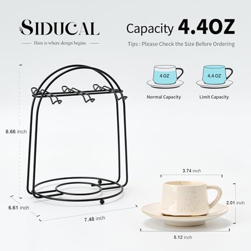 Stackable Cappuccino Cup Set of 6 [4oz]Activated (2.84 Count)
