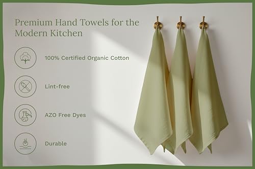 Organic Cotton Bulk Sage Green Flour Sack Kitchen Towels (10 Count)