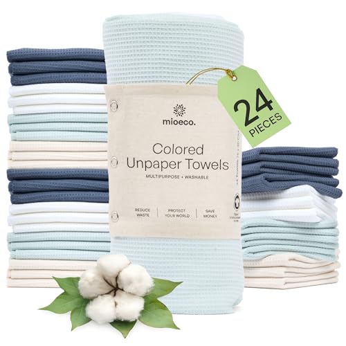 24 Pack Reusable Kitchen Paper Towels (24 Count)