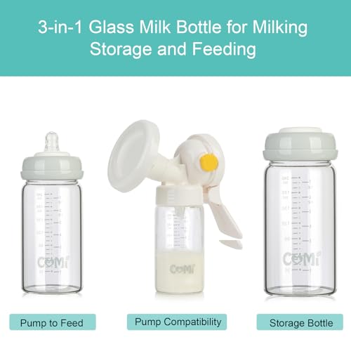 Wide Neck Glass Breastmilk Collection n Storage Bottle