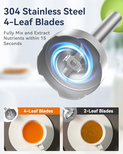 Immersion Blender Handheld 1000W 5 in 1 Corded Stick Hand Blender Kitchen with 12 Speed