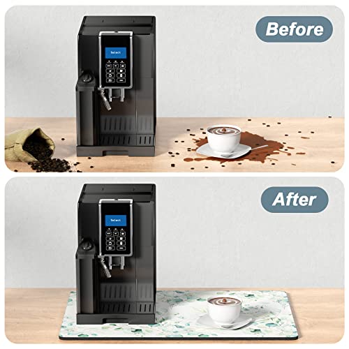 Coffee Mat 16" x 24" Cute Minimalism Design Coffee Bar Mats for Espresso Machine Station Accessories and Organizer