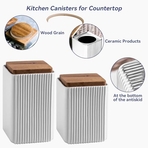 Ceramic Storage Jars Modern Airtight Coffee Canisters With Lid (25.3605 Fl Oz)