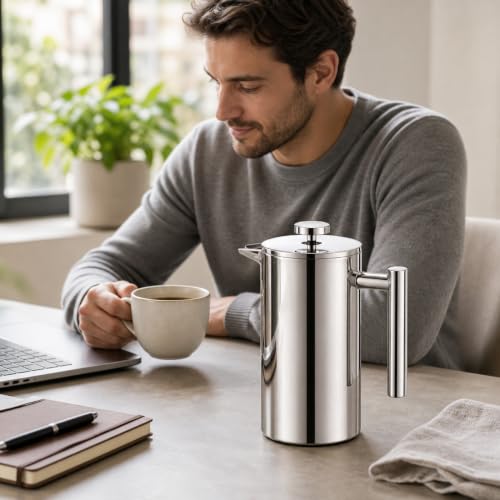 12 oz 350 ml Stainless Steel French Press Coffee Maker