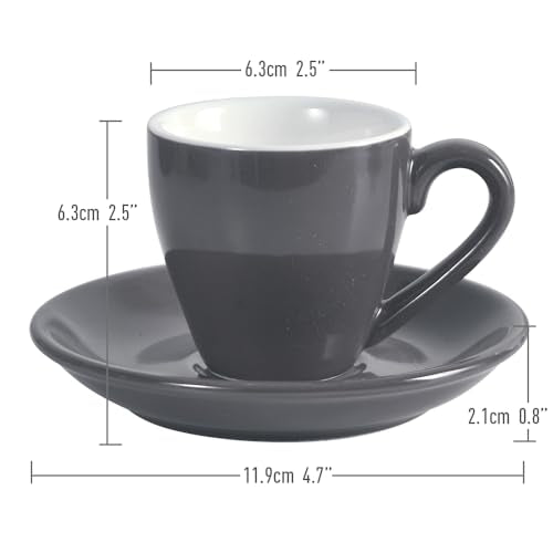 Porcelain Espresso Cup with Saucer