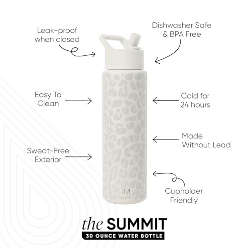 Insulated Water Bottle with Straw