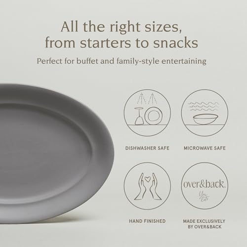 over&back Rim Stoneware Serving Platter