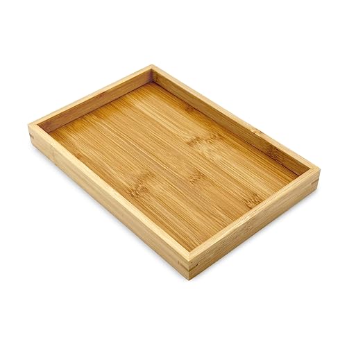 Natural Bamboo Serving Tray Platter 11 x 7.5 Rectangular