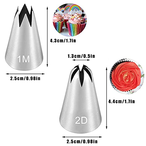 Large Piping Tips Set for Cake Cupcake Decorating