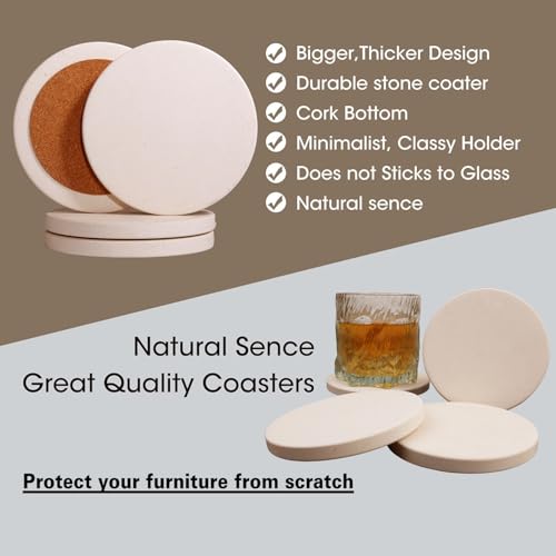 Absorbent Stone Coasters Set of 4 (4 Count)