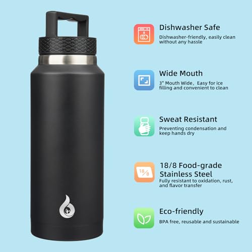 36oz Insulated Water Bottle Stainless Steel Water Bottle with Handle
