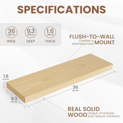 Deep Floating Shelves (2 Count)