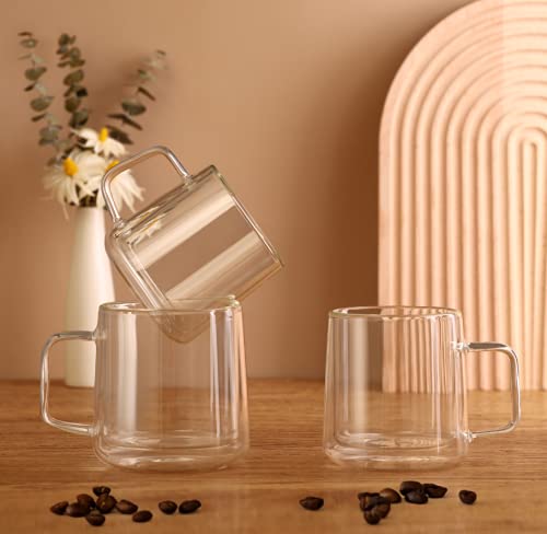 12oz Glass Coffee Mugs (4 Count)