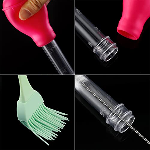 7 Pcs Large Turkey Baster Set for Cooking with Basting Brush and Brush (7 Count)