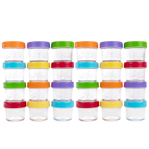 Baby Food Storage Glass Jars w (24 Count)