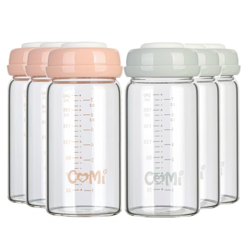Wide Neck Glass Breastmilk Collection n Storage Bottle (6 Count)