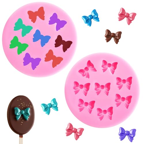 Mini Bow Silicone Molds for Candy Fondant Chocolate Clay Cake Sugar Cake Pop Decorating