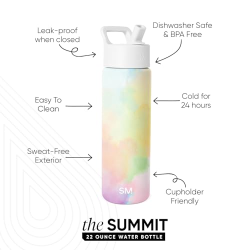 Insulated Water Bottle with Straw