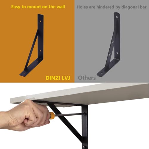 Wall Shelves 23.6" Long Floating Shelves with Metal Brackets (2 Count)