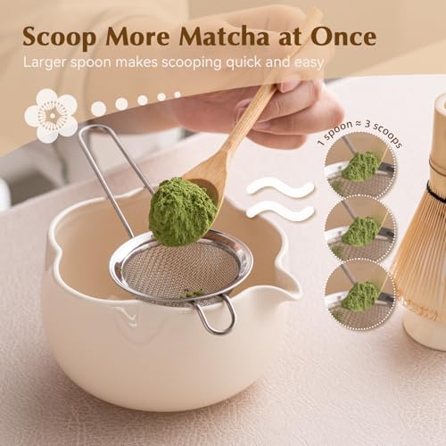 Matcha Set 8Pcs Floral Ceramic Matcha Kit with Matcha Whisk