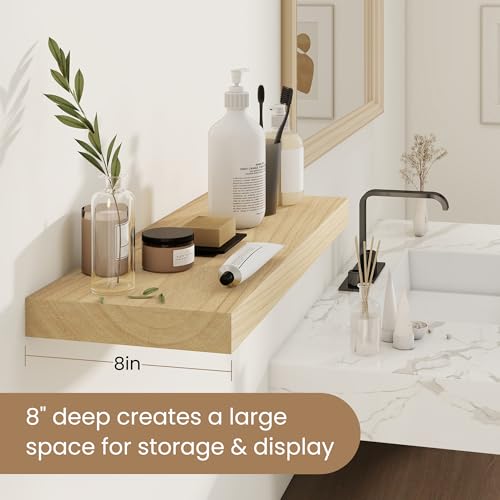 Rustic Floating Shelves for Home Decor (2 Count)