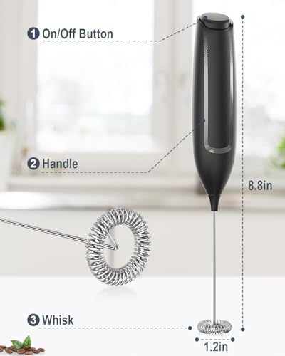 Milk Frother Handheld Battery