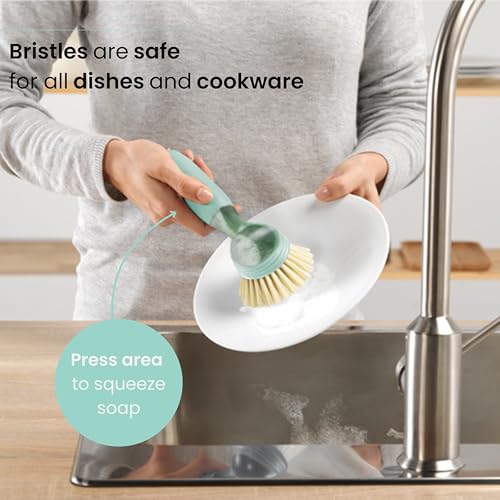 Rengo Dish Brush with Soap Dispenser