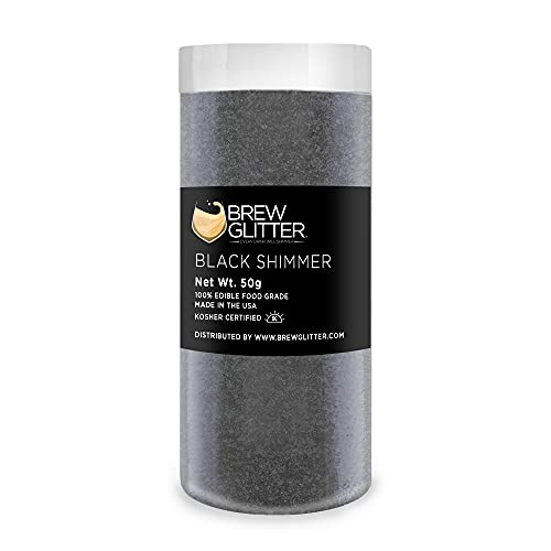 Black Shimmer BREW GLITTER Edible Glitter For Drinks
