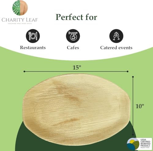 Disposable Bamboo 15" x 10" Trays (200 Count)