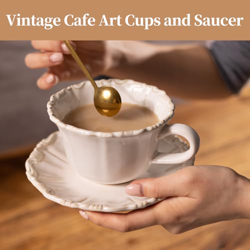 Ceramic Latte Cup with Saucer