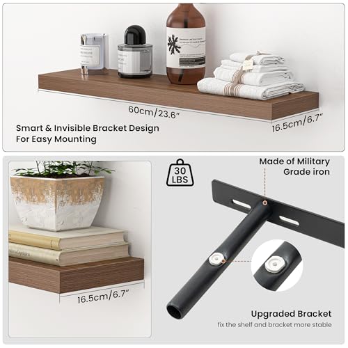 24 Inch Floating Shelves for Wall (2 Count)
