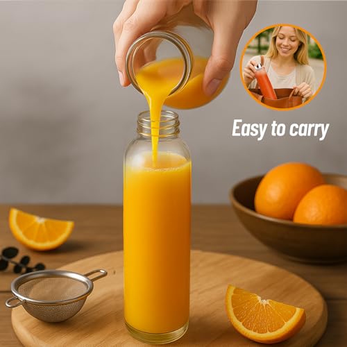 Clear Glass Bottles with Lids (6 Count)