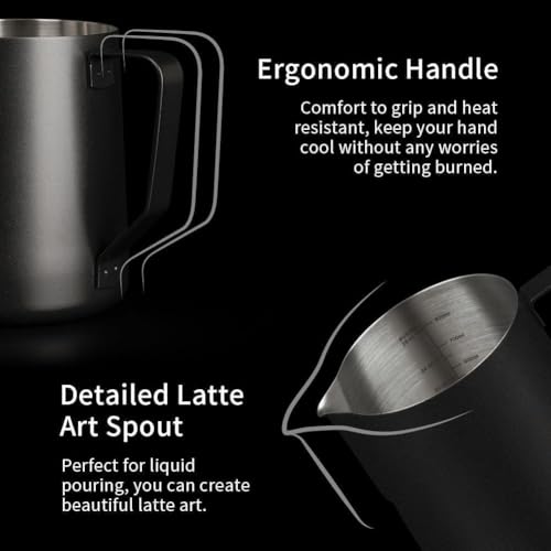 32oz Milk Frothing Pitcher Stainless Steel Espresso Steaming Jug
