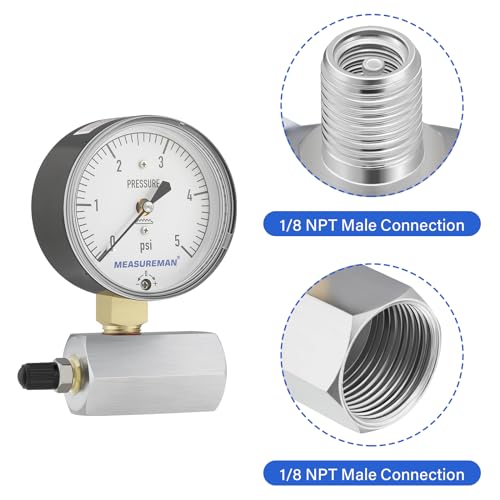 Diaphragm Type Capsule Low Pressure Gauge with Valve