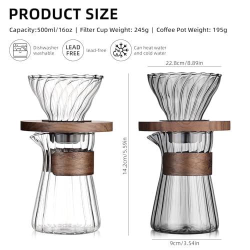 Pour Over Coffee Maker Set