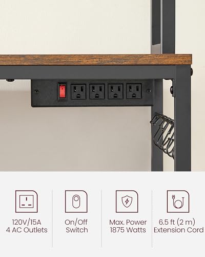 Bakers Rack with Power Outlet
