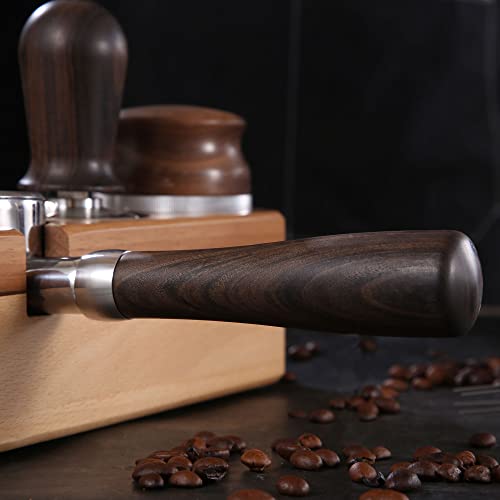 54mm Bottomless Portafilter with Double Shot Filter Basket & Wood Handle for Breville Barista Express Impress