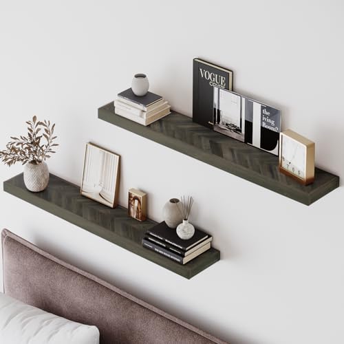 48'' Chevron Floating Shelves for Wall (2 Count)