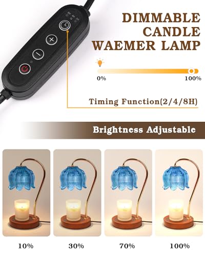 Flower Candle Warmer Lamp with Timer