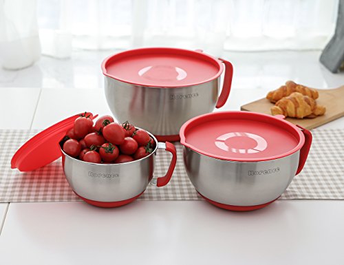Stainless Steel Mixing Bowls Set with Lids