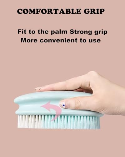 Cleaning Scrub Brushes Laundry Brush Soft Bristle Scrubbing Brush Clothes Brush Removes Stains from Fabrics Cleaning Brush Scrubber Brush for Fabric (2 Count)