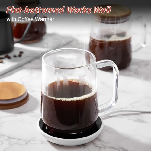 Large Glass Coffee Mugs (2 Count)