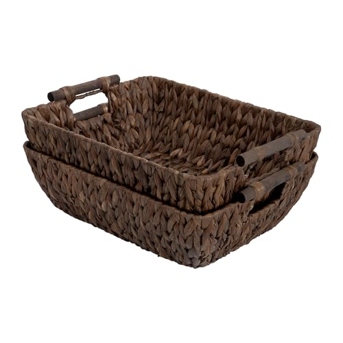 Wicker Baskets for Shelves (2 Count)