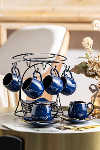3oz Espresso Cups with Saucers (6 Count)