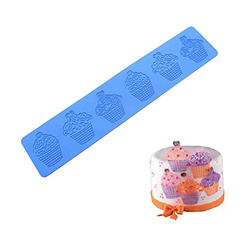Cupcake Silicone Mold 3D Cupcake Lace Pad Cake Mold Cake Fondant Molds Fondant Clay Mould for Sugarcraft Polymer Clay Cupcakes Chocolate Candy