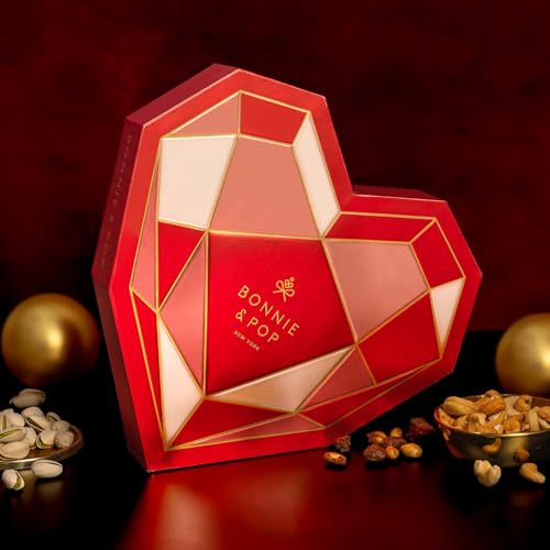 Gift Basket Heart Box with Gourmet Nut Assortment (21 Ounce)